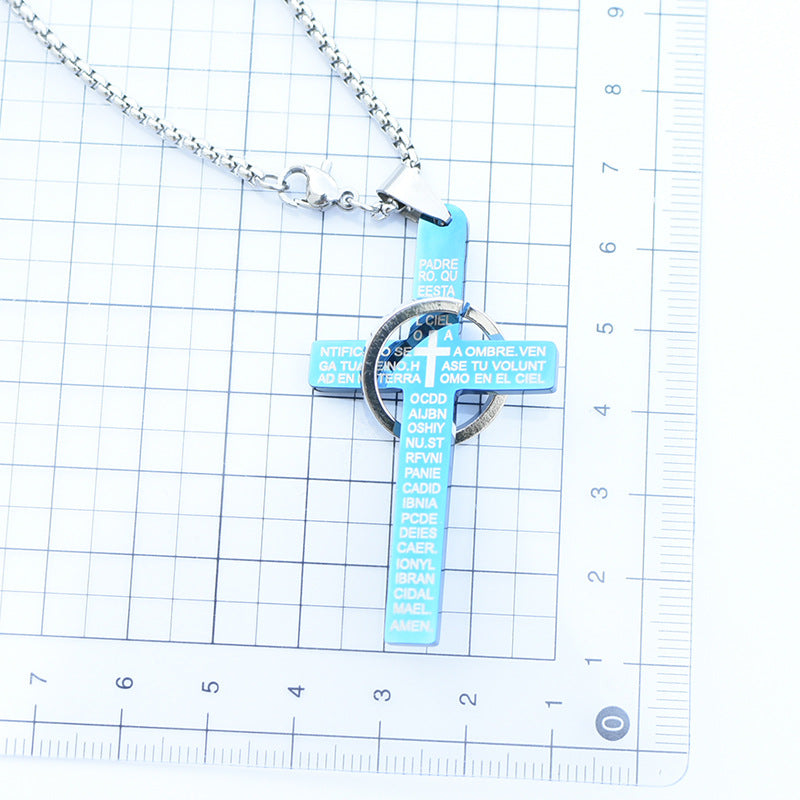 Wholesale Men' s stainless steel cross necklace